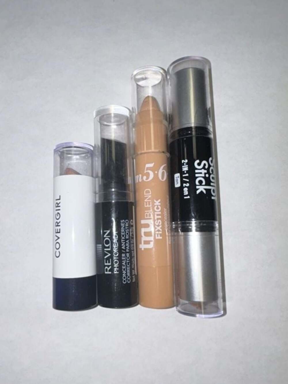 Four concealers & contour. Slightly used.